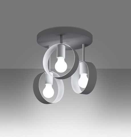 Ceiling lamp TITRAN 3 white + 3x LED Bulb E27 3000K Warm 7.5W 620lm