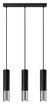 Hanging Lamp LOOPEZ 3L black/chrome + 3x LED GU-10 4000K Cool White 7W 630lm bulb
