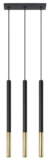 Pendant lamp MOZAICA 3L black/gold + 3x LED Bulb G9 3000K Warm 4.5W 510lm
