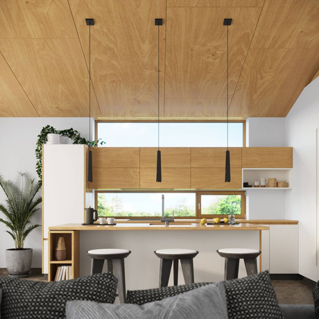 Ceiling lamp PRYSM 1 black + 1x LED bulb G9 4000K Cool White 4.5W 460lm