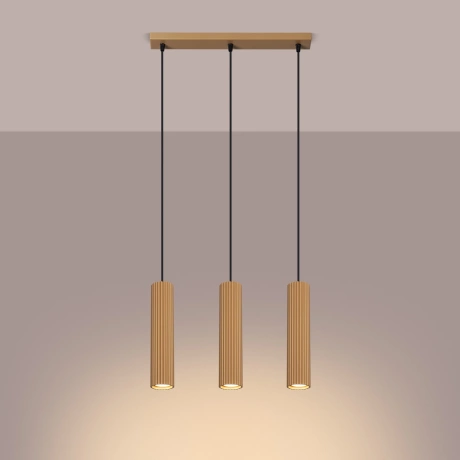 Pendant lamp KARBON 3L gold