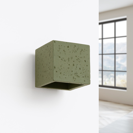 Wall lamp QUAD concrete olive green