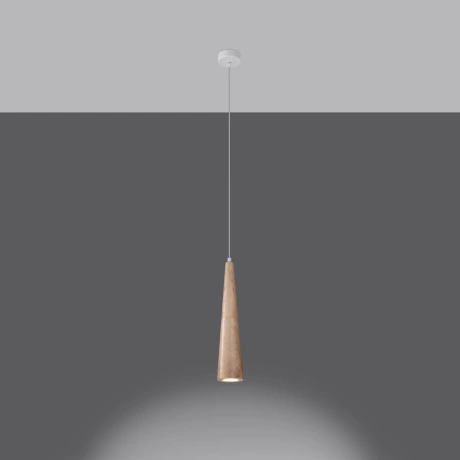 Pendant lamp SULA 1 natural wood