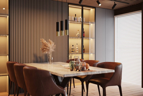 Pendant Lamp LOOPEZ 3P black/gold + 3x LED Bulb GU-10 4000K Cool White 7W 630lm