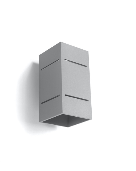 Blocco gray wall lamp + 1x LED G9 4000K Cool White Bulb 4.5W 530lm