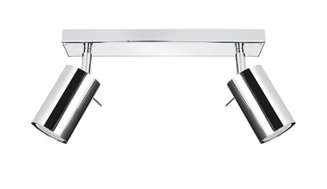 Ceiling lamp RING 2 chrome + 2 x LED Bulb GU-10 4000K Cold 7W 630lm