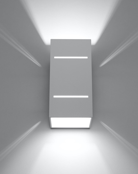 Wall lamp BLOCCO white + 1x LED bulb G9 4000K Cool White 4.5W 530lm