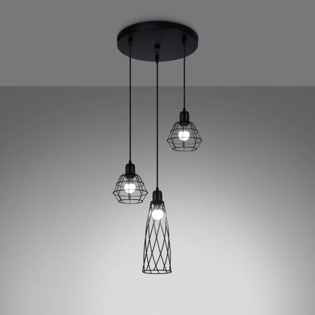Pendant lamp SUBA 3P black