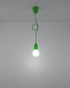 Ceiling pendant lamp DIEGO 1 green + 1x LED Bulb E27 4000K Cool White 7.5W 650lm.