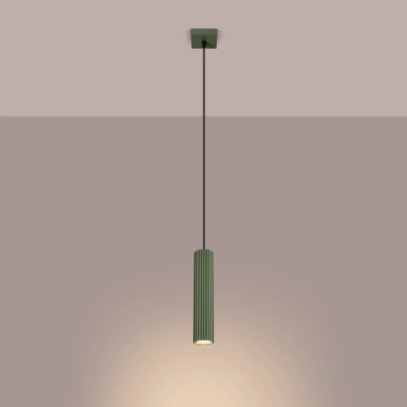 Pendant lamp KARBON 1 olive green