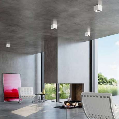 Ceiling lamp BLAKE White + 1x LED Bulb GU10 AR111 4000K COOL 10W 850lm.