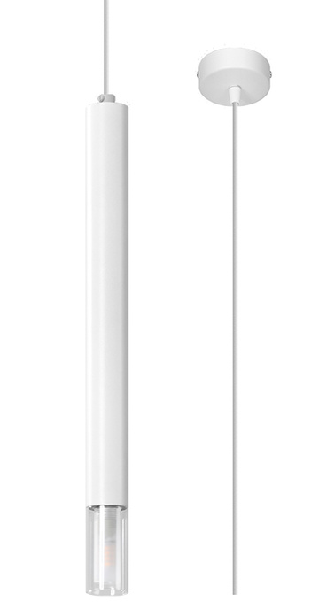 Hanging lamp VIZIER 1 white + 1x LED Bulb G9 3000K Warm 4.5W 510lm