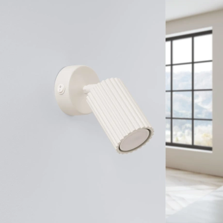 Wall lamp KARBON beige with a switch