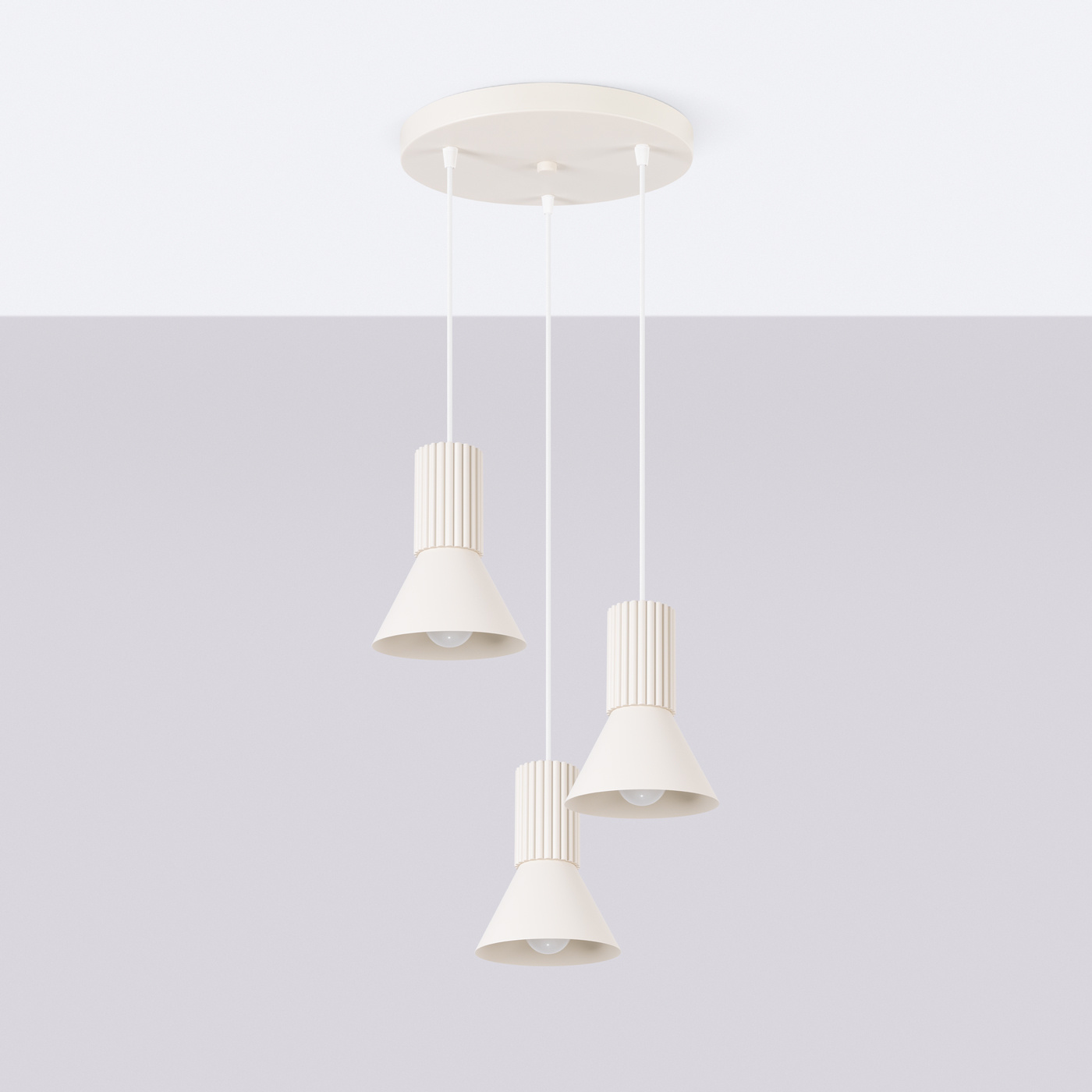 Pendant lamp ESTRIA 3P beige