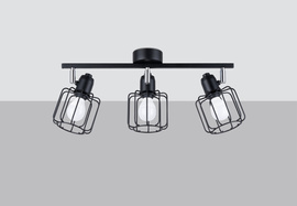 Ceiling lamp BELUCI 3 black + 3x LED Bulb E14 4000K Cool White 7.5W 680lm.