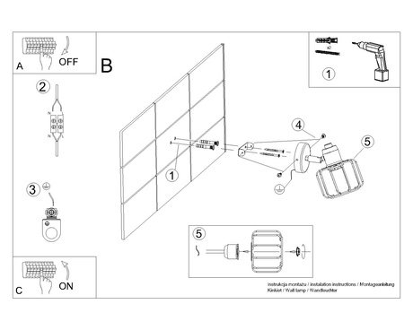 Wall lamp BELUCI 1 white + 1x LED Bulb E14 3000K Warm 7.5W 620lm