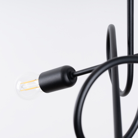 Chandelier SUPEŁ 3 black = 3X LED Bulb E27 3000K 7W 760lm