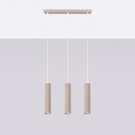Pendant lamp KARBON 3L taupe