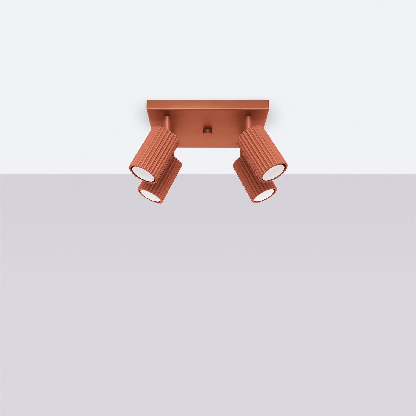 Ceiling lamp KARBON 4 red ochre