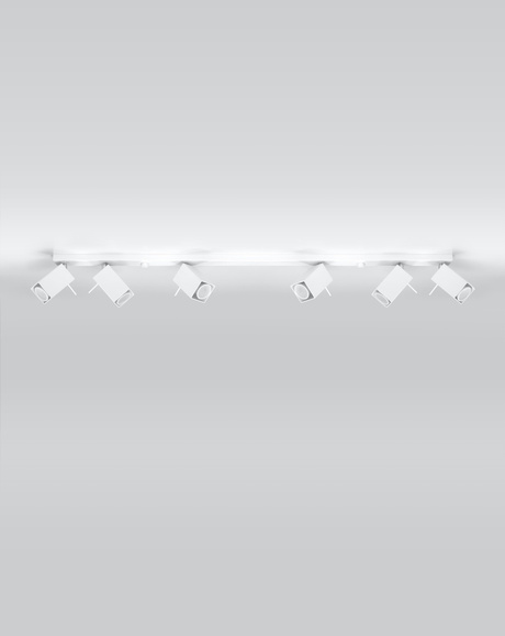 Ceiling lamp MERIDA 6L white + 6x LED Bulb GU-10 3000K Warm 7W 620lm