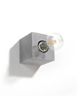 Wall lamp ARIZ concrete + 1x LED Bulb E27 3000K Warm 7.5W 620lm