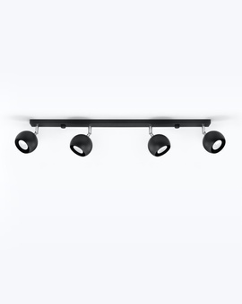 Ceiling lamp OCULARE 4L black + 4x LED Bulb GU-10 4000K Cool White 7W 630lm