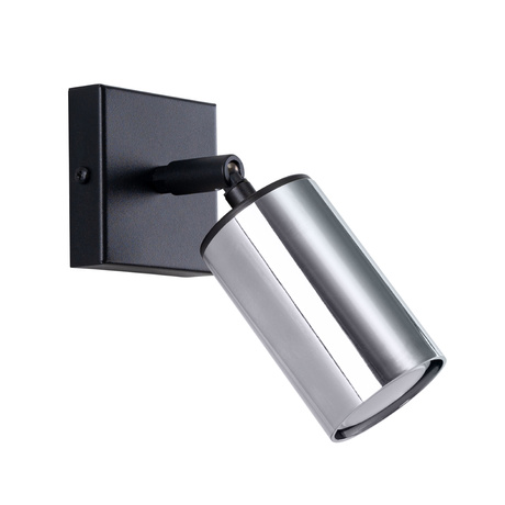 Wall lamp WINX black/chrome + 1x LED bulb GU-10 4000K Cool White 7W 530lm