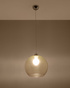 Pendant lamp BALL champagne + 1x LED Bulb E27 4000K Cool White 7.5W 650lm