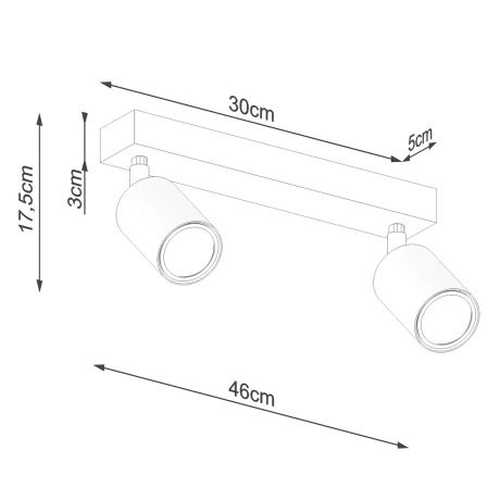 Ceiling lamp VERDO 2 black