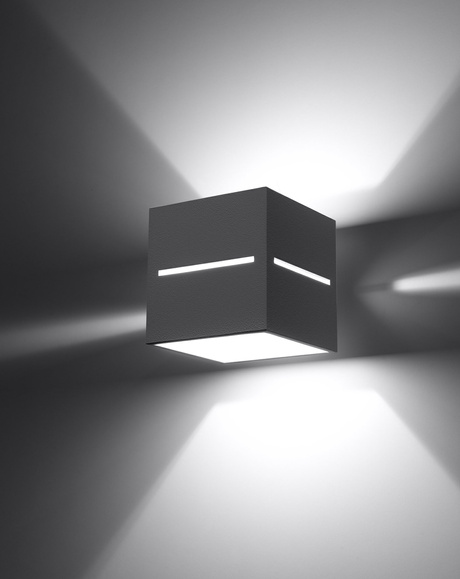 Wall lamp LOBO gray + 1x LED bulb G9 3000K Warm 4.5W 510lm