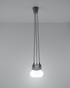 Hanging lamp DIEGO 3 gray + 3x LED Bulb E27 3000K Warm White 7.5W 620lm