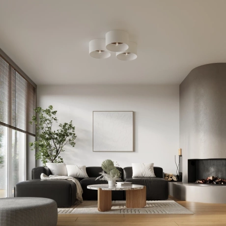 Ceiling lamp TELESTO white/dark brown