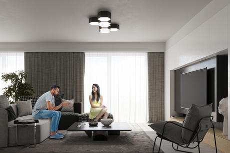 Ceiling lamp SUNDE 13 black + 2x LED Bulb E27 4000K Cool White 7.5W 650lm