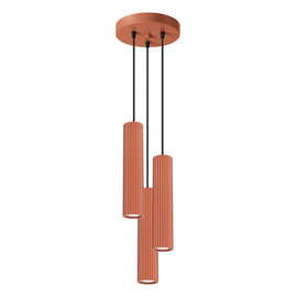Pendant lamp KARBON 3P red ochre