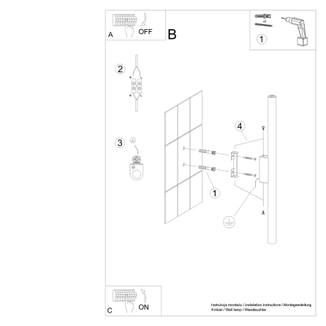 Wall lamp PASTELO 2 white