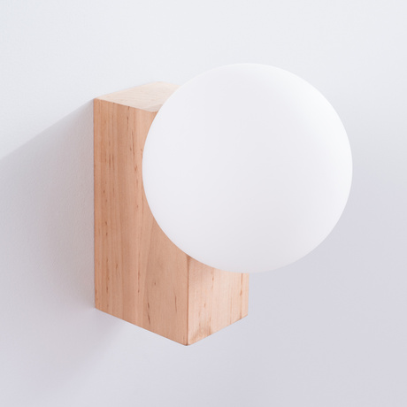 Wall lamp BULBO natural wood
