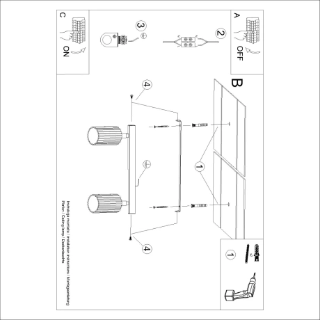 Ceiling lamp KARBON 2 gold
