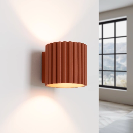 Wall lamp AURA red ochra G9