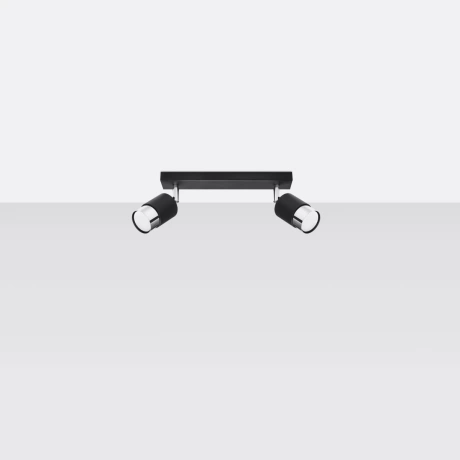 Ceiling lamp NERO 2 black/chrome