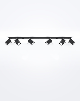 Ceiling lamp MERIDA 6L black + 6x LED GU-10 4000K Cool White 7W 630lm bulb