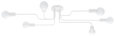 Chandelier HECTOR 6 white + 6x LED Bulb E27 4000K Cool White 7.5W 650lm