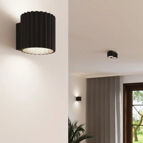 Ceiling lamp AURA 1 black Gx53