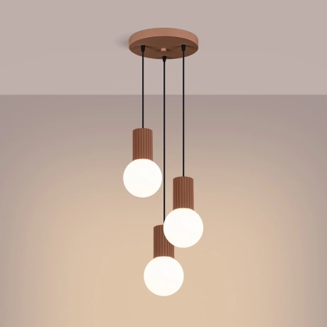 Pendant lamp HALO 3P mocha