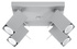 Ceiling lamp MERIDA 4 grey + 4x LED Bulb GU-10 3000K Warm 7W 620lm