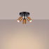 Ceiling light WINX 3P black/copper + 3x LED GU-10 3000K Warm 7W 510lm Bulb