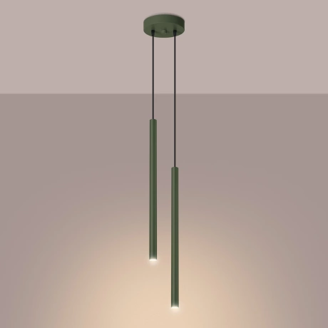 Pendant lamp PASTELO 2 olive green