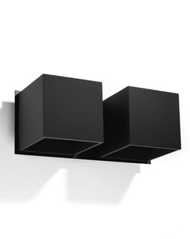 Wall lamp QUAD 2 black + 2x LED Bulb G9 4000K Cool White 4.5W 530lm