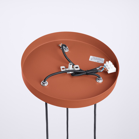 Pendant lamp HALO 3P red ochra