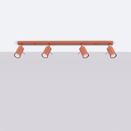 Ceiling lamp RING 4L red ochra