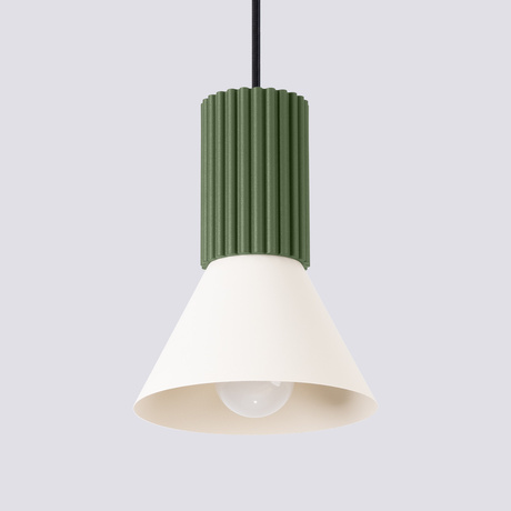 Pendant lamp ESTRIA 1 beige/olive green